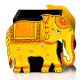 Handicraft Wooden Pen Stand Elephant - Yellow